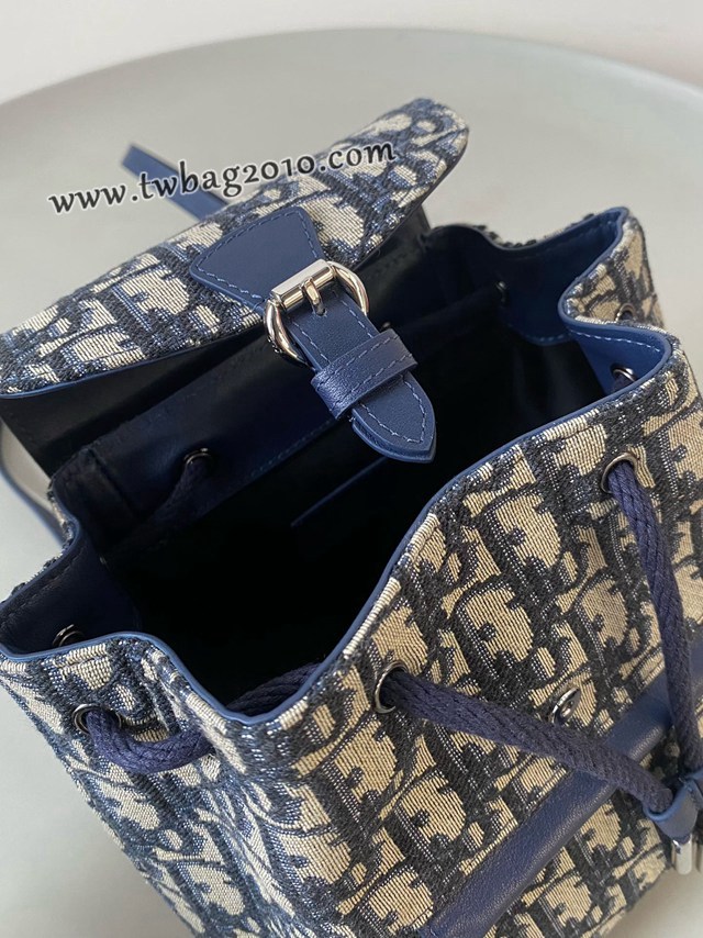 Dior专柜新款迪奥顶级原单老花蓝超迷你双肩包 djfk1171
